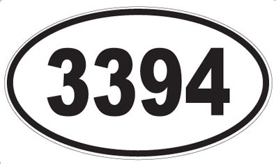 3394 - Oval Sticker