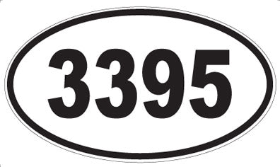 3395 - Oval Sticker