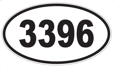 3396 - Oval Sticker