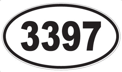 3397 - Oval Sticker