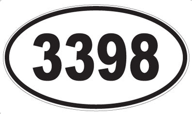 3398 - Oval Sticker