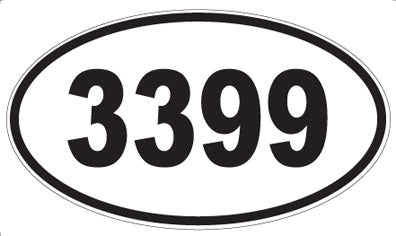 3399 - Oval Sticker