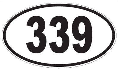 339 - Oval Sticker
