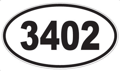 3402 - Oval Sticker