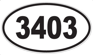 3403 - Oval Sticker