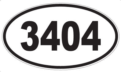 3404 - Oval Sticker