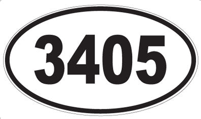 3405 - Oval Sticker