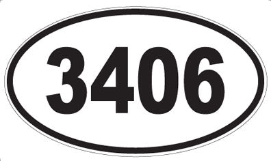 3406 - Oval Sticker