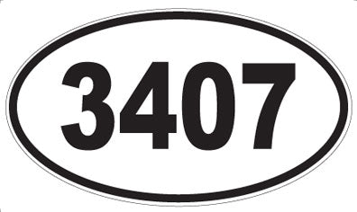 3407 - Oval Sticker