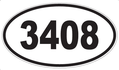 3408 - Oval Sticker