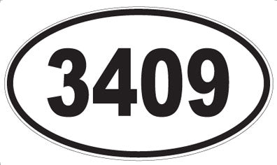 3409 - Oval Sticker