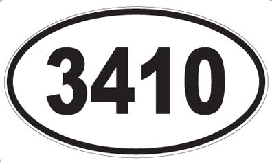 3410 - Oval Sticker