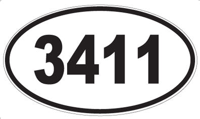 3411 - Oval Sticker