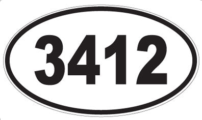 3412 - Oval Sticker