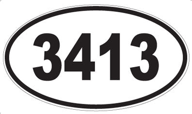 3413 - Oval Sticker