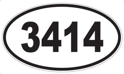 3414 - Oval Sticker