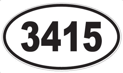 3415 - Oval Sticker