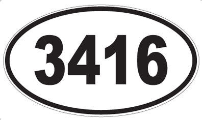 3416 - Oval Sticker