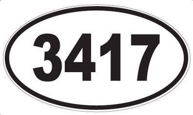 3417 - Oval Sticker