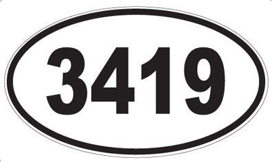 3419 - Oval Sticker
