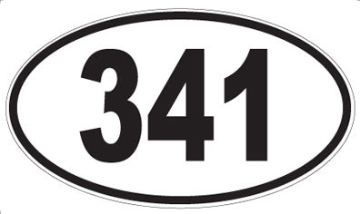 341 - Oval Sticker