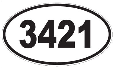 3421 - Oval Sticker