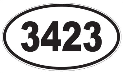 3423 - Oval Sticker