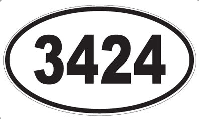 3424 - Oval Sticker