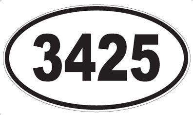 3425 - Oval Sticker