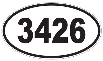 3426 - Oval Sticker
