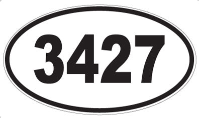 3427 - Oval Sticker