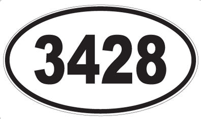 3428 - Oval Sticker