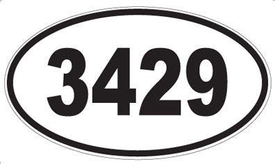 3429 - Oval Sticker