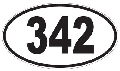 342 - Oval Sticker