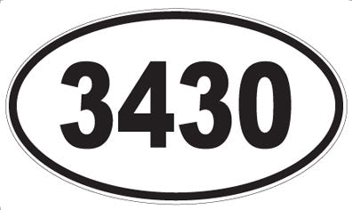 3430 - Oval Sticker