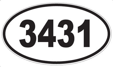 3431 - Oval Sticker