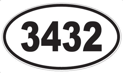 3432 - Oval Sticker