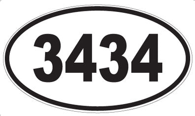 3434 - Oval Sticker