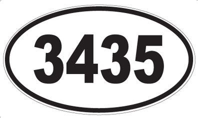 3435 - Oval Sticker