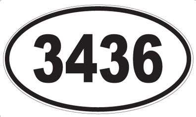 3436 - Oval Sticker