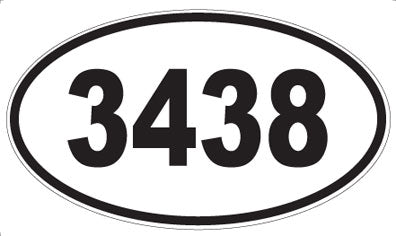 3438 - Oval Sticker
