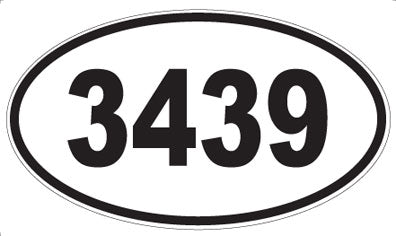 3439 - Oval Sticker