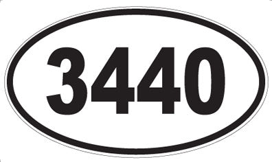 3440 - Oval Sticker