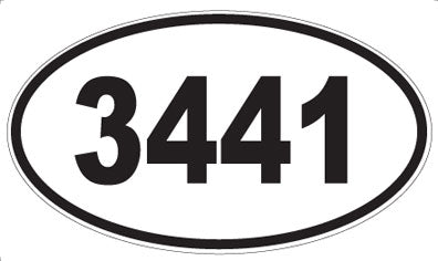 3441 - Oval Sticker