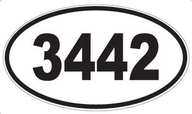 3442 - Oval Sticker
