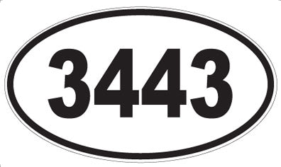 3443 - Oval Sticker