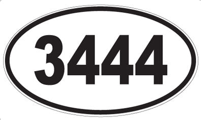 3444 - Oval Sticker