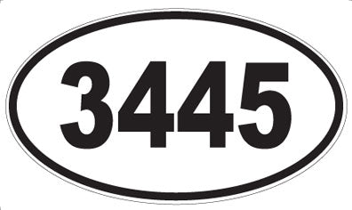 3445 - Oval Sticker