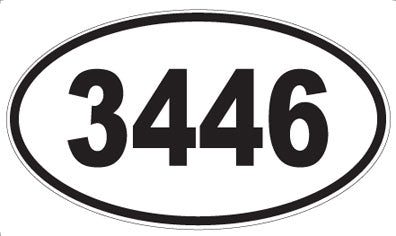 3446 - Oval Sticker