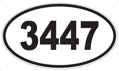 3447 - Oval Sticker